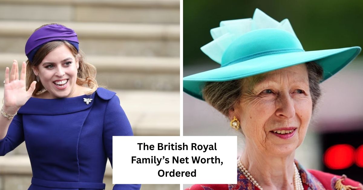 The British Royal Family’s Net Worth, Ordered