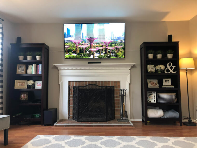 TVs Placed Right Above Fireplaces Completely Take Away From the Charm