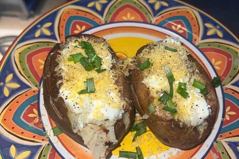 Baked Potatoes With Topping
